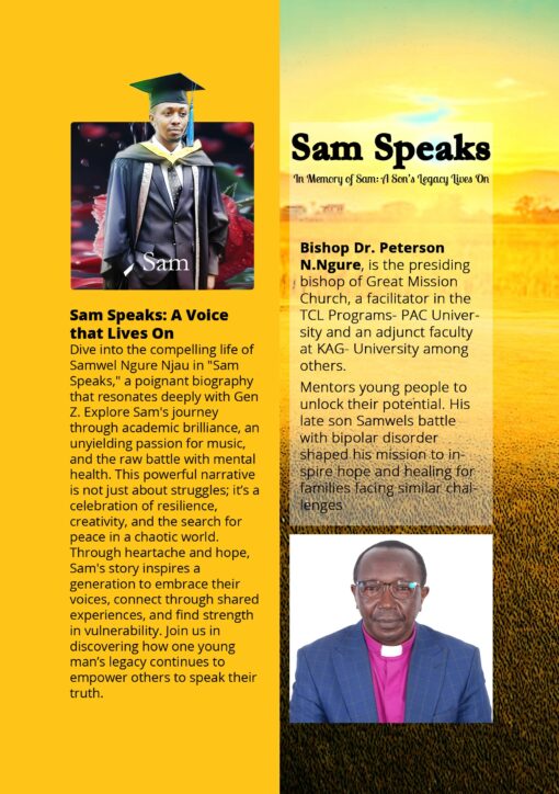 Sam Speaks: In Memory of Sam: A Son's Legacy Lives On by Bp. Dr. Peterson Njau Ngure - Image 2